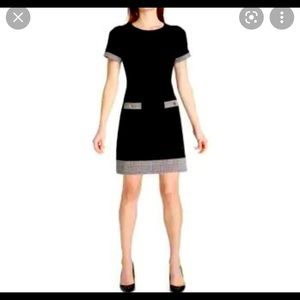 Tommy Hilfiger black and Gray plaid sheath